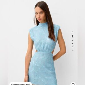 NWT Bershka Sequined cut-out mini dress